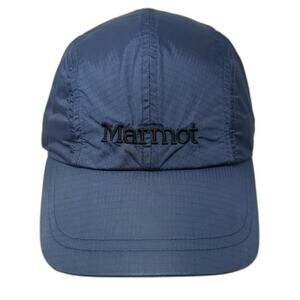 Marmot Baseball Cap Blue One Size Strapback Ripstop Mesh Lining Outdoor Hat